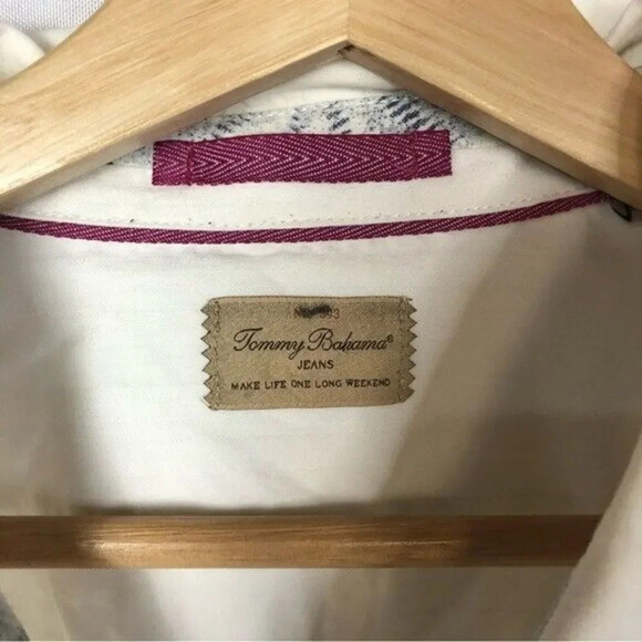 Tommy Bahama White Cotton Long Sleeve Button Down XL - Picture 4 of 4